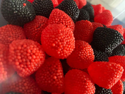 Mures perlées noir et rouge (100g)