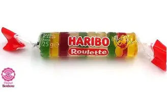 Tubo de 45 ROULETTES fruits Haribo pièces